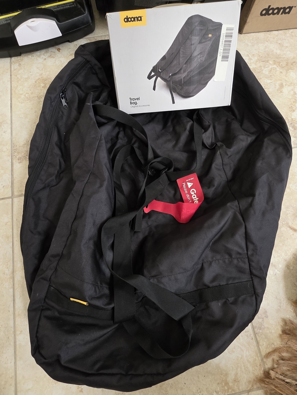 Doona Black Travel Duffel Bag For Doona Stroller